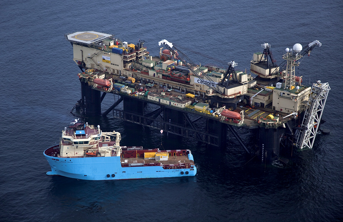 Castoro 6, ein Schiff, das für den Bau der Gaspipeline Nord Stream eingesetzt war