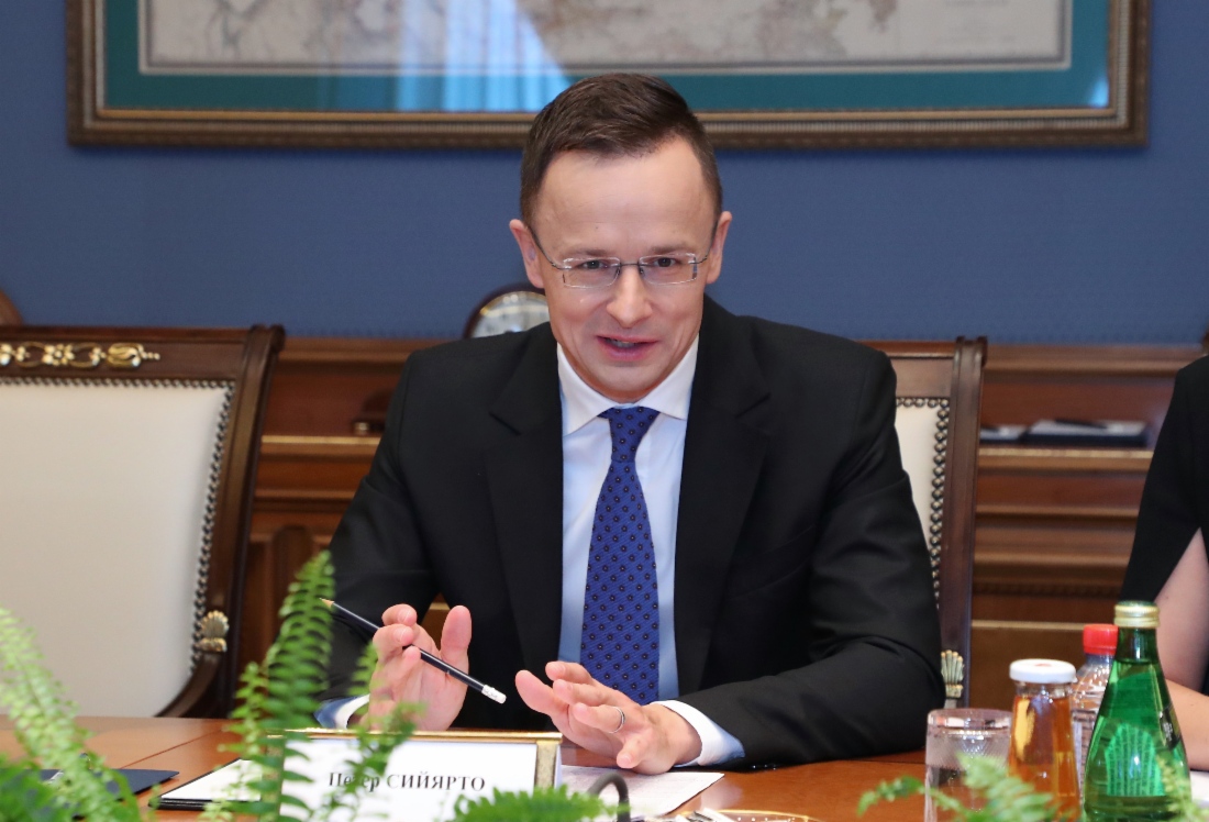 Arbeitstreffen zwischen Alexey Miller und dem Minister für Außenwirtschaft und auswärtige Angelegenheiten Ungarns, Peter Szijjarto, in Moskau