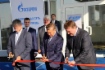 Alexey Kokorin, Gouverneur des Verwaltungsgebietes Kurgan, Viktor Zubkov, Aufsichtsratsvorsitzender der PAO Gazprom, und Mikhail Likhachev eröffneten eine neue Erdgastankstelle in Kurgan am 31. August 2017