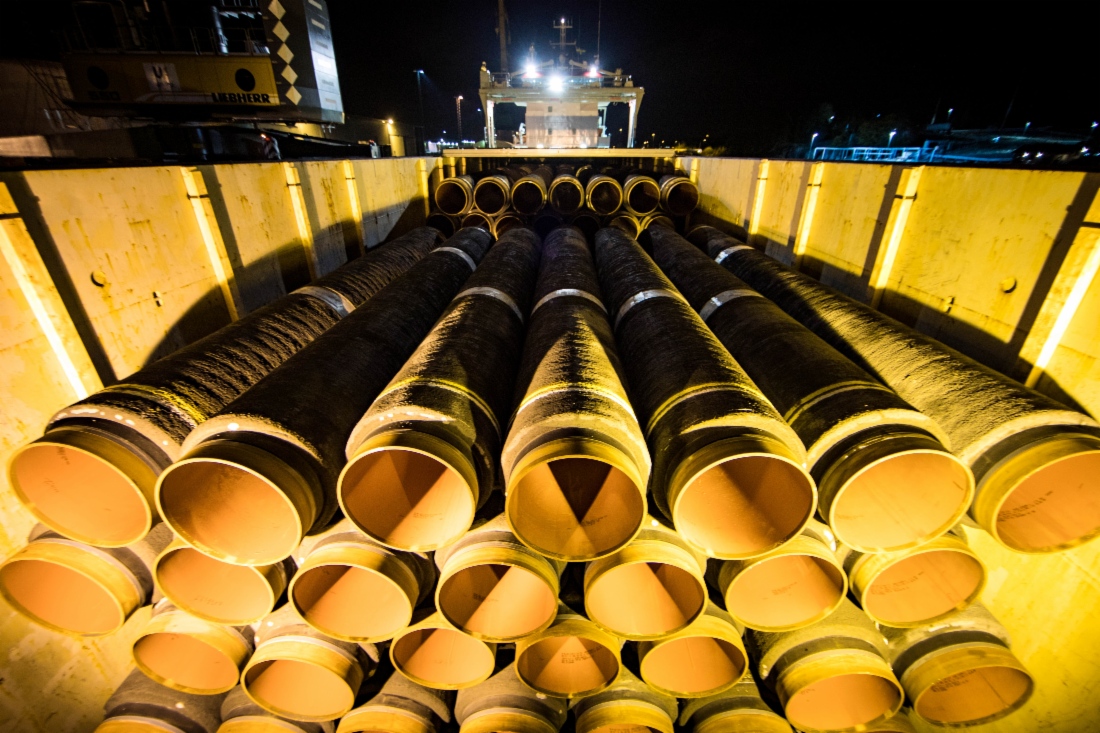 Rohre für die Gaspipeline Nord Stream 2