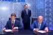 Stellvertretender Generaldirektor der
OAO RZD, Andrey Makarov, und Vitaly
Markelov