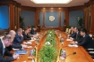 Während des Arbeitstreffens zwischen Alexey Miller und Djoomart Otorbaev
