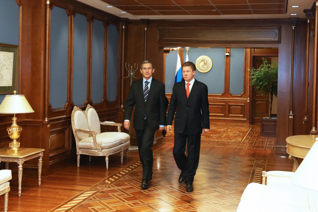 Alexey Miller und Djoomart Otorbaev