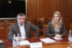 Der Geschäftsführer des staatlichen Unternehmens Srbijagas Dusan Bajatovic (links) während des Arbeitstreffens mit Alexey Miller