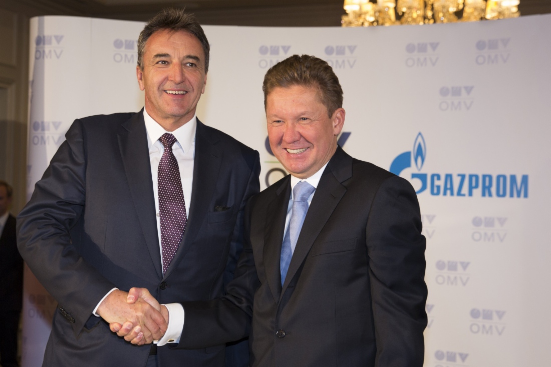 Gerhard Roiss und Alexey Miller unterzeichneten den Aktionärsvertrag der gemeinsamen Projektgesellschaft South Stream Austria GmbH