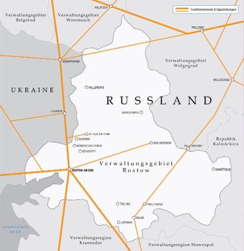 Im Verwaltungsgebiet Rostow wird die Infrastruktur zur Befüllung der South Stream Pipeline mit Erdgas intensiv ausgebaut