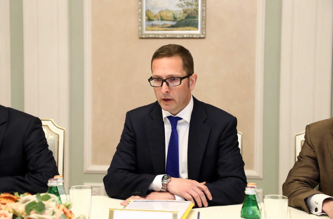 Arbeitstreffen zwischen dem Vorstandsvorsitzenden der Wintershall Holding GmbH, Mario Mehren, und Alexey Miller im Rahmen des Petersburger Internationalen Wirtschaftsforums 2018