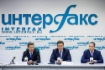 Alexey Miller, Alexander Novak und Sergey Kupriyanov während der Pressekonferenz zum Thema Gaslieferungen in die Ukraine