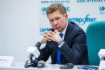 Alexey Miller während der Pressekonferenz zum Thema Gaslieferungen in die Ukraine