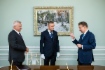 Vagit Alekperov, Yury Bezdudny, Gouverneur des Autonomen Bezirks der Nenzen, und Alexey Miller