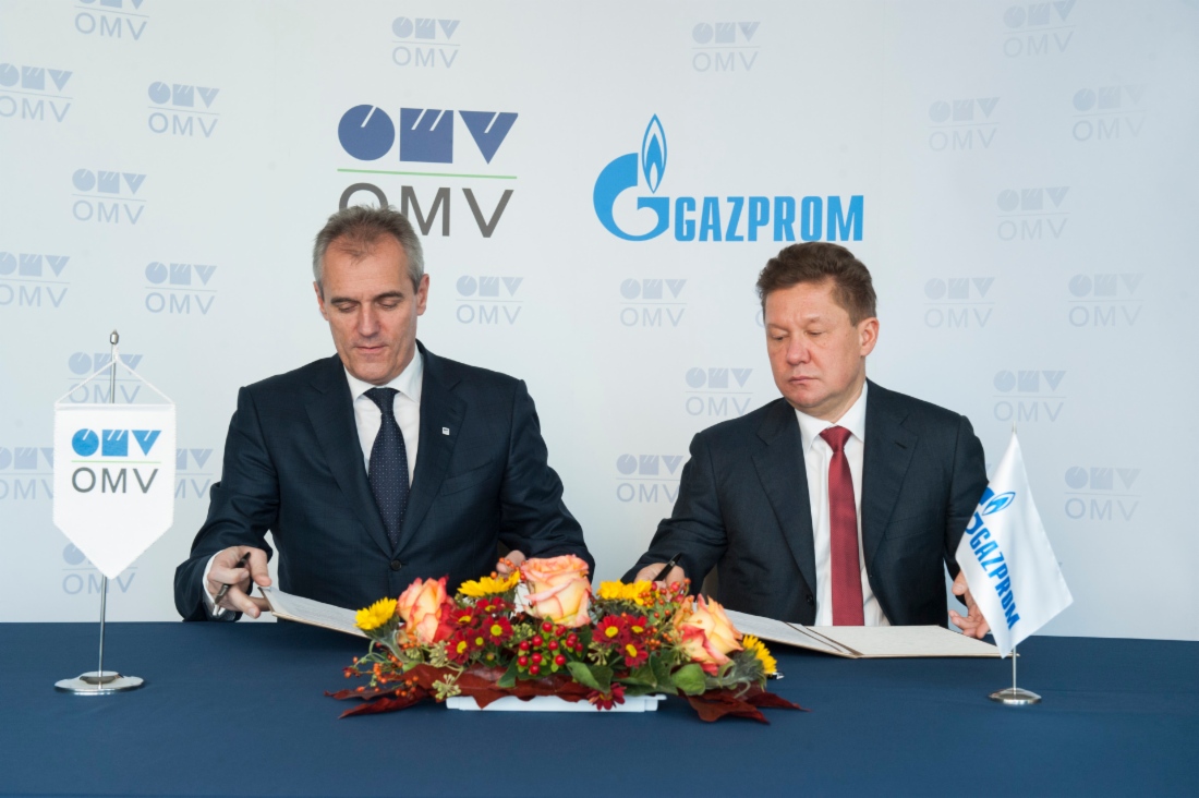 Gazprom und OMV unterschrieben ein Memorandum of Understanding für Erdöllieferungen