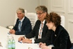 Han Fennema, Vorstandsvorsitzender und Präsident der Gasunie, während des Treffens mit Alexey Miller