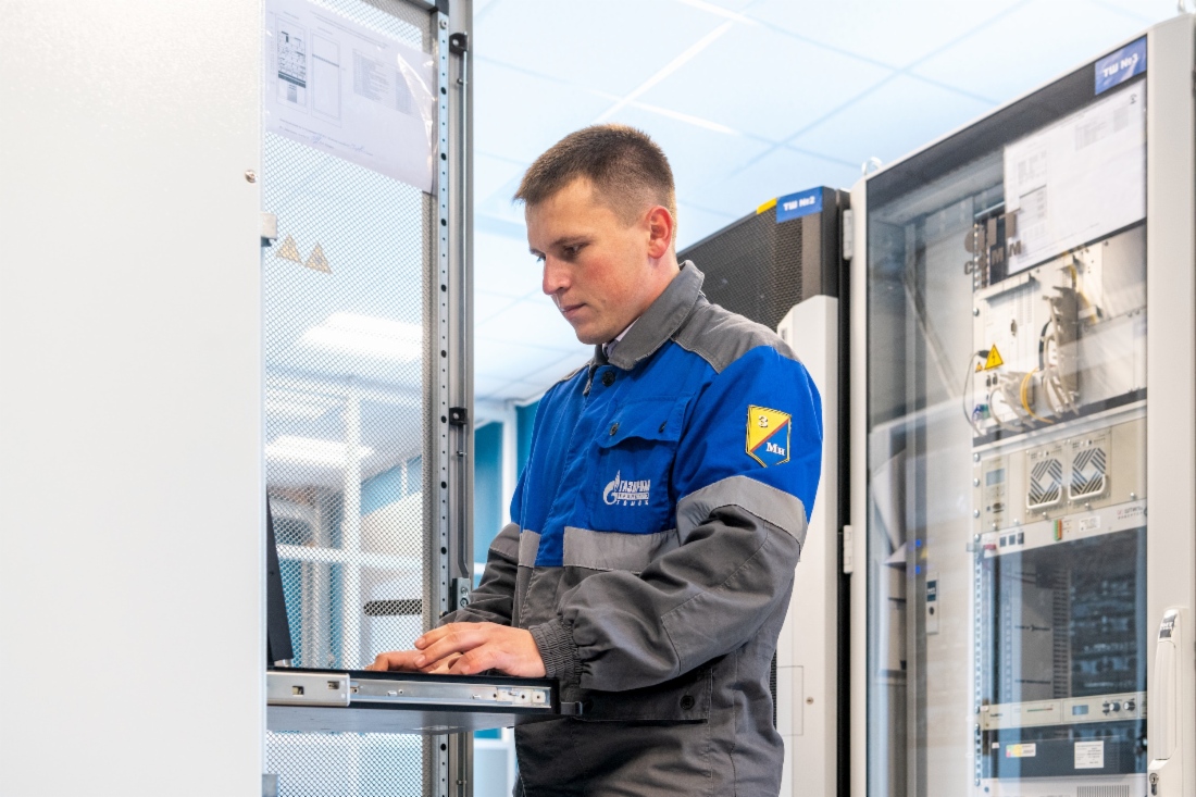 Im Serverraum der Betriebsverwaltung Swobodnenskoje der Gazprom Transgaz Tomsk im Verwaltungsgebiet Amur