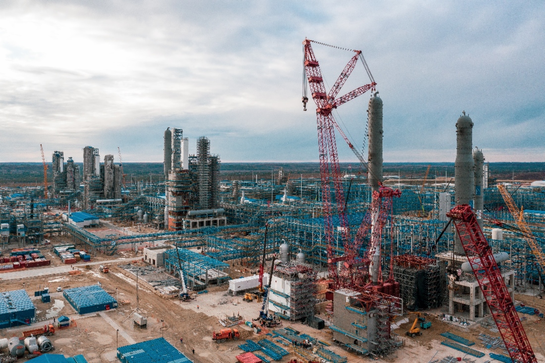 Baustelle des Gasverarbeitungswerkes Amur