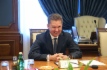 Alexey Miller während des Treffens mit Rainer Seele