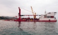 Arbeitsschiff Bigfoot 1. Bau des Offshore-Abschnitts der Gaspipeline