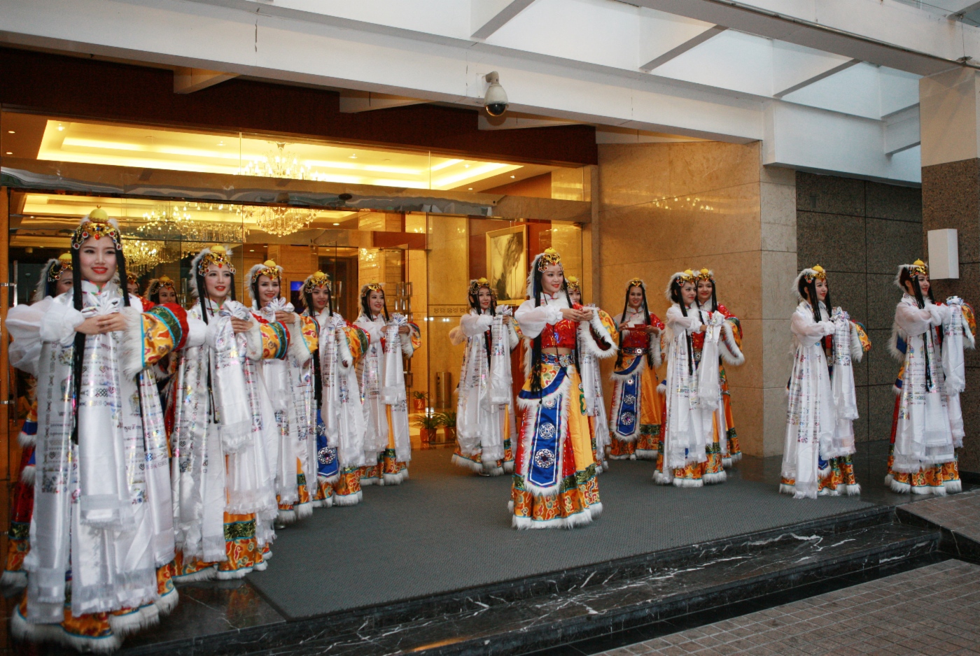 Begrüßung der Delegation der OAO Gazprom in der Stadt Chengdu, China