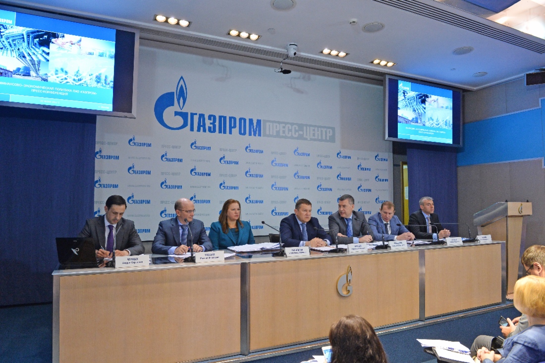 Die Pressekonferenz „Finanz- und Wirtschaftspolitik der PAO Gazprom“ fand in Moskau im Vorfeld der Jahreshauptversammlung der Aktionäre statt