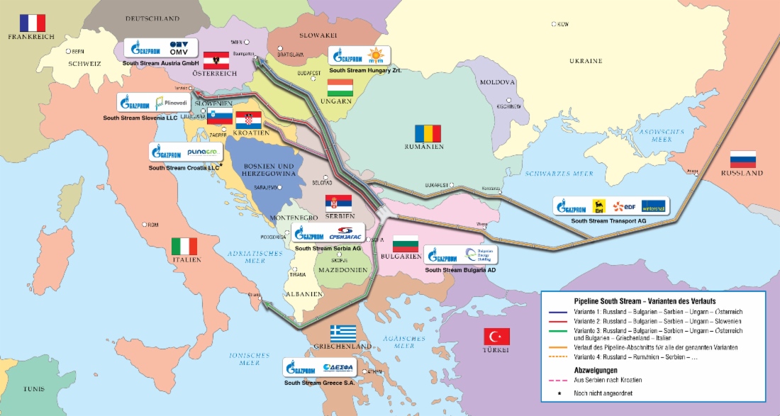 Das South Stream Projekt ist bereits in drei Ländern angelaufen