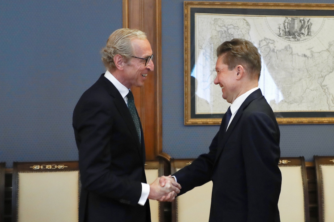 Arbeitstreffen zwischen Alexey Miller und dem Beauftragten der Bundesregierung für den Gastransit durch die Ukraine, Georg Graf Waldersee, in Moskau