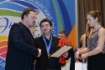 Mikhail Vasilyev (in der Mitte), TV-Kanal Almaty, Almaty, Kasachstan (unter den ausländischen russischsprachigen Medien), wurde Sieger des IV. Gesamtrussischen Wettbewerbs der Sportjournalistik Energie der Siege in der Kategorie Beste Reportage /Bester Film/Bestes Sujet