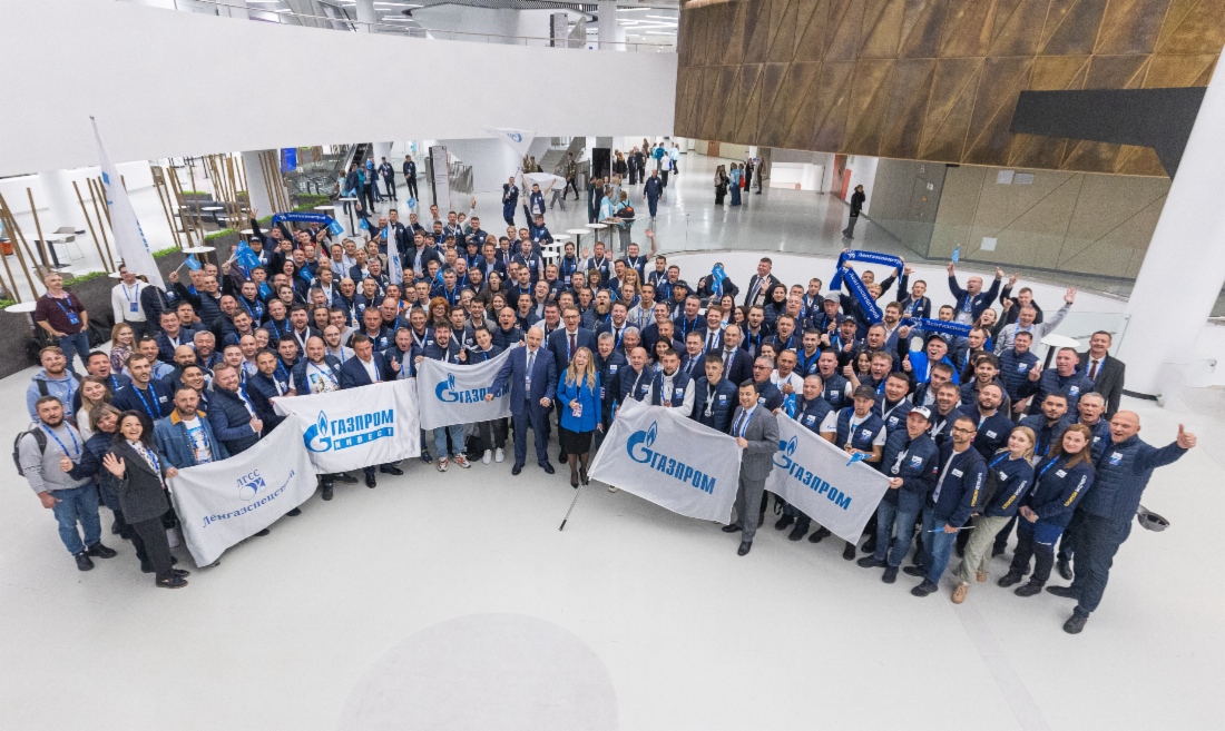 Gazprom-Mannschaft bei der
Internationalen Meisterschaft der
Bauberufe