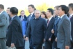 Vladimir Putin (in der Mitte) während der Festveranstaltungen anlässlich der Schweißung des ersten Rohrstoßes an der Ferngasleitung Power of Siberia