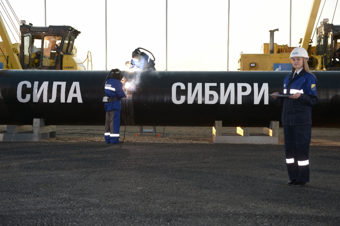 Der Startschuss am GTS Power of Siberia gegeben. Bild: RIA Novosti