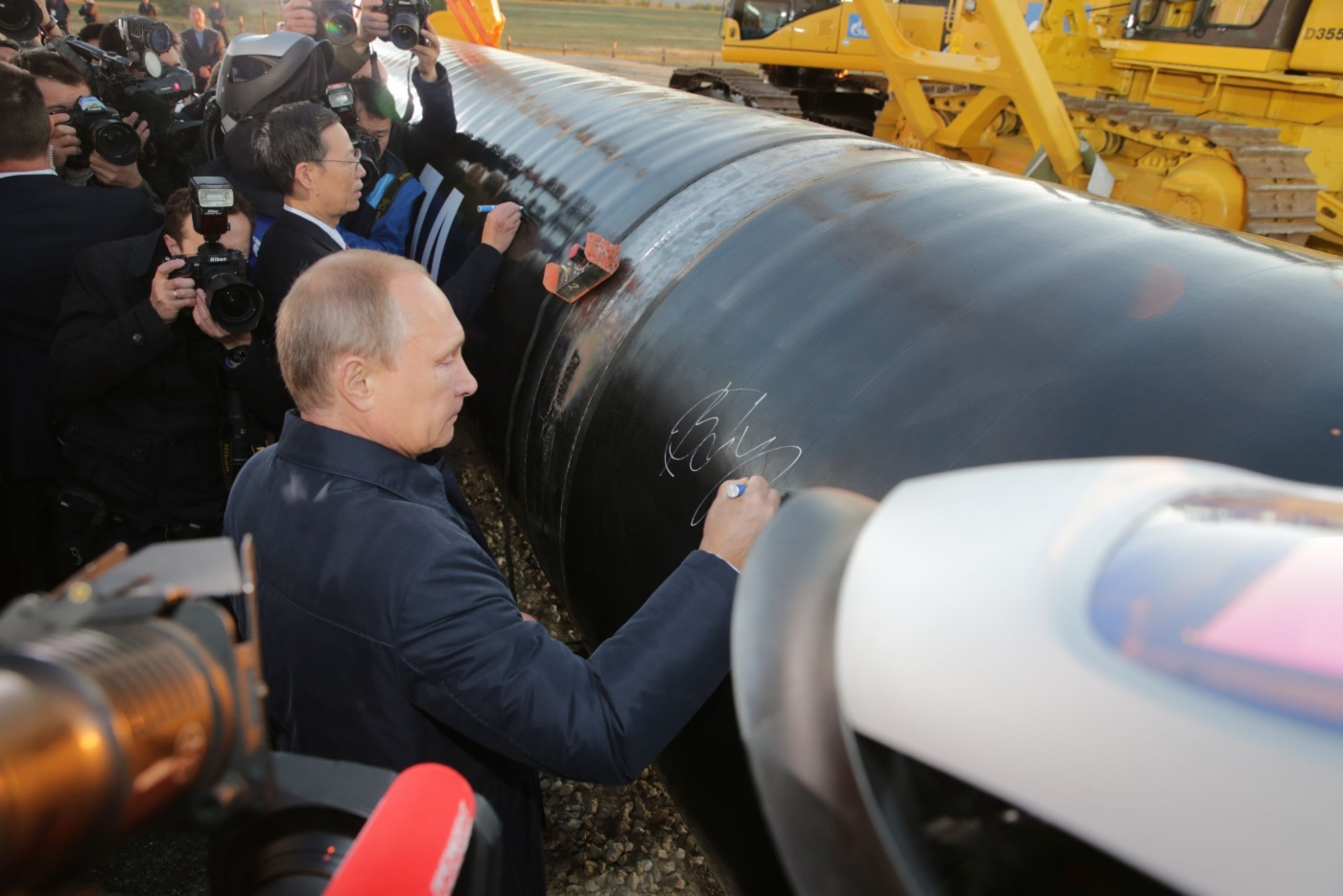Zhang Gaoli und Vladimir Putin