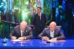 Oleg Aksyutin, stellvertretender
Vorstandsvorsitzender der PAO Gazprom,
und Dmitry Berngardt, Generaldirektor der CenterEngineering
