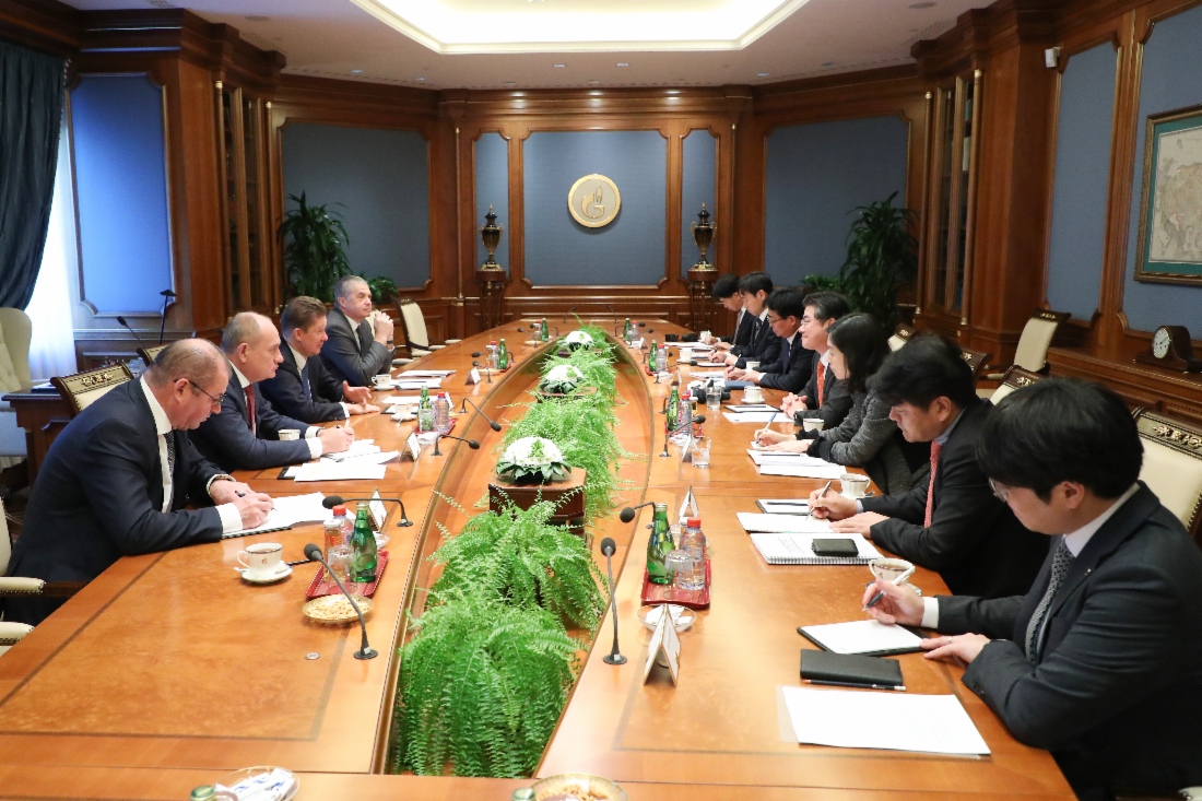 In Moskau fand ein Arbeitstreffen zwischen Alexey Miller und dem Präsidenten und CEO der KOGAS, Seung-Il Cheong, statt