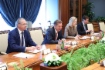 Arbeitstreffen zwischen dem Vorstandsvorsitzenden der PAO Gazprom, Alexey Miller, und dem außerordentlichen und bevollmächtigten Botschafter der Bundesrepublik Deutschland in Russland, Rüdiger von Fritsch