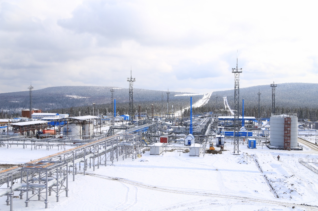 Gasaufbereitungsanlage Nr. 102 der Lagerstätte Kowyktinskoje