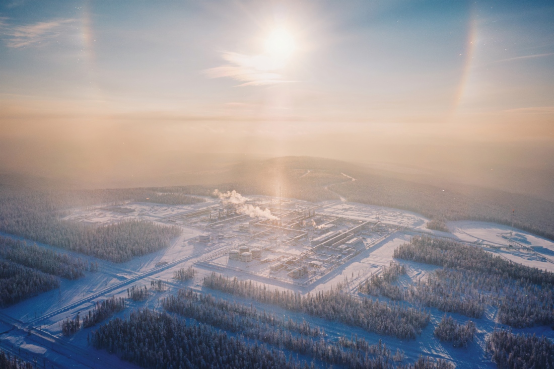 Halo über der Lagerstätte Kowyktinskoje