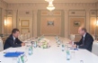 Arbeitstreffen zwischen Alexey Miller und dem Präsidenten und CEO der Fortum, Pekka Lundmark, im Rahmen des VIII. Petersburger Internationalen Gasforums