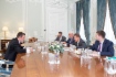Arbeitstreffen zwischen Alexey Miller und dem außerordentlichen und bevollmächtigten Botschafter der Republik Serbien in der Russischen Föderation, Slavenko Terzic, in Sankt Petersburg