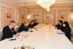 Arbeitstreffen zwischen Alexey Miller und dem Minister für Kohlenwasserstoffe und Energie Boliviens, Franklin Molina Ortiz, im Rahmen des Petersburger Internationalen Wirtschaftsforums 2021