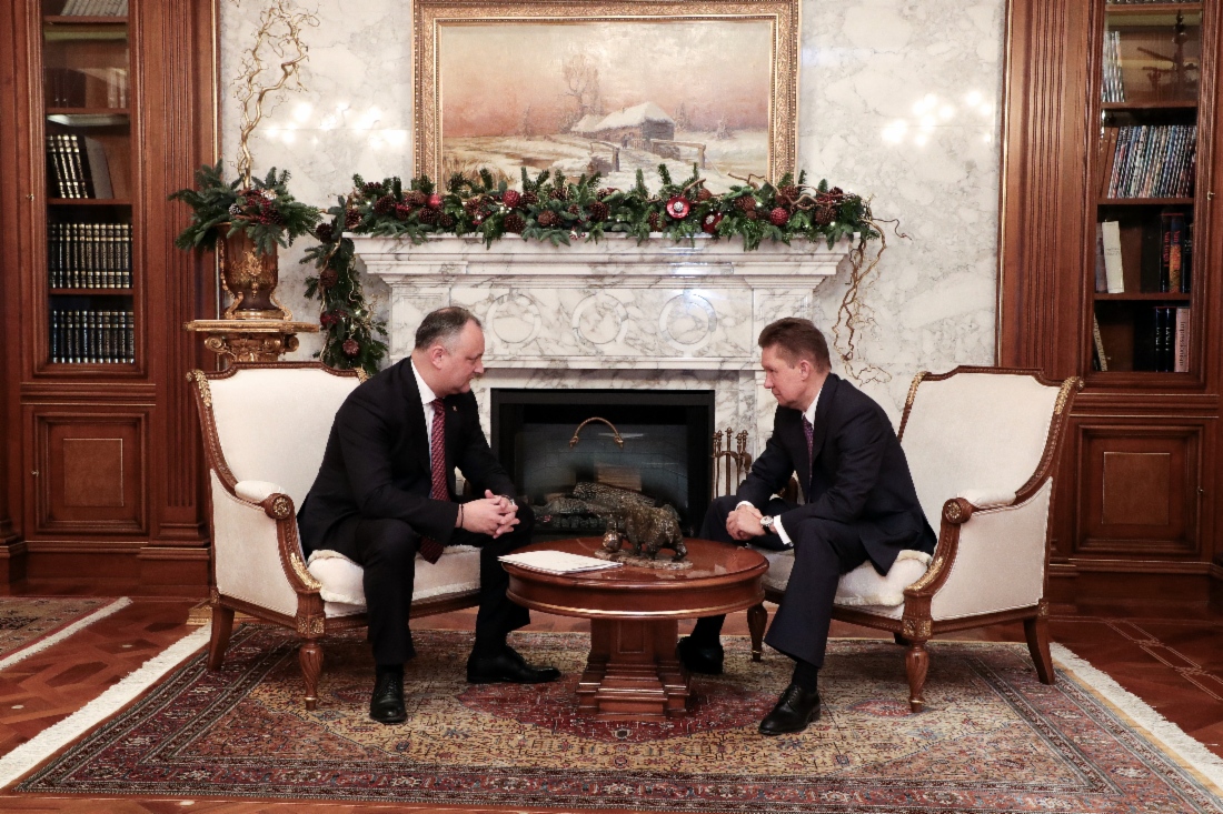 In Moskau fand ein Arbeitstreffen zwischen dem Präsidenten der Republik Moldau, Igor Dodon, und Alexey Miller statt