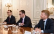 Arbeitstreffen zwischen Alexey Miller und dem Vorstandsvorsitzenden der Wintershall Dea GmbH, Mario Mehren, in Sankt Petersburg