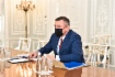 Arbeitstreffen zwischen Alexey Miller und dem Gouverneur des Verwaltungsgebietes Sachalin, Valery Limarenko, im Rahmen des Petersburger Internationalen Wirtschaftsforums 2021