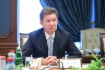 Alexey Miller während des Treffens mit der Energieministerin der Republik Bulgarien, Temenuzhka Petkova