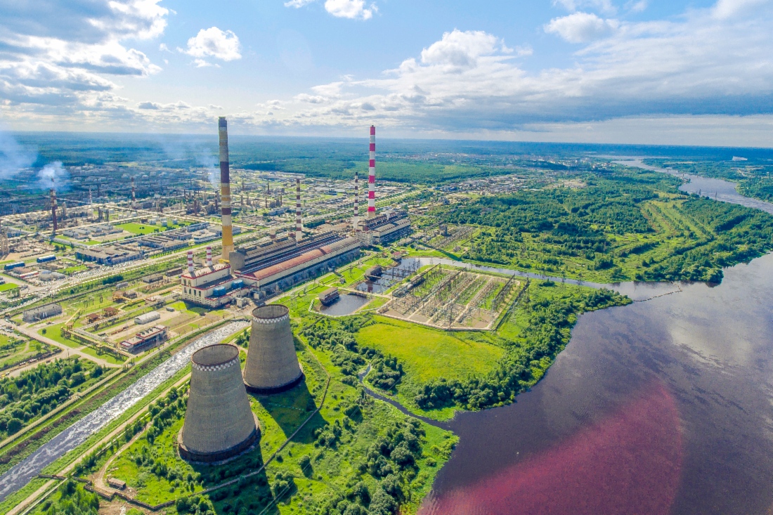 Kondensationskraftwerk Kirischskaja im Verwaltungsgebiet Leningrad