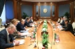 Arbeitstreffen zwischen Alexey Miller und dem Botschafter der Europäischen Union in der Russischen Föderation und dem Leiter der EU-Delegation in Russland, Markus Ederer, in Moskau