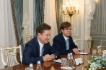 Arbeitstreffen zwischen Alexey Miller und dem französischen Politiker, Francois Fillon, in Sankt Petersburg