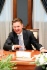 Alexey Miller während des Treffens mit dem Botschafter der VR China in Russland, Li Hui