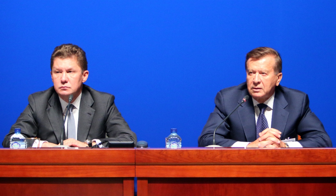 Viktor Zubkov (rechts) und Alexey Miller wurden jeweils zum Vorsitzenden und Stellvertreter des Vorsitzenden des neuen Aufsichtsrates der ОАО Gazprom gewählt