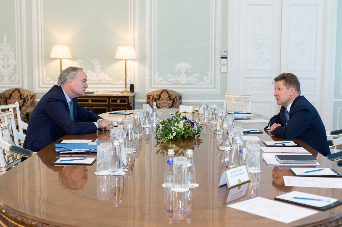 Arbeitstreffen zwischen dem Aufsichtsratsvorsitzenden der Uniper SE, Bernhard Reutersberg, und Alexey Miller in Moskau