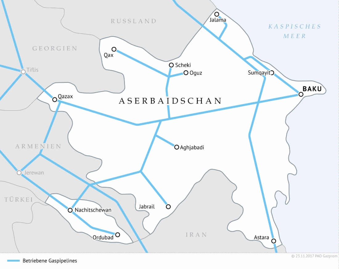 Gazprom nimmt Gaslieferungen nach Aserbaidschan wieder auf