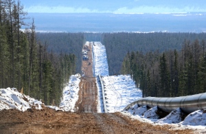 Trasse der Gaspipeline Power of Siberia