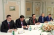 Arbeitstreffen zwischen dem Minister für Bergbau und Energie Serbiens, Aleksandar Antic (Mitte), und Alexey Miller im Rahmen des Petersburger Internationalen Wirtschaftsforums 2018